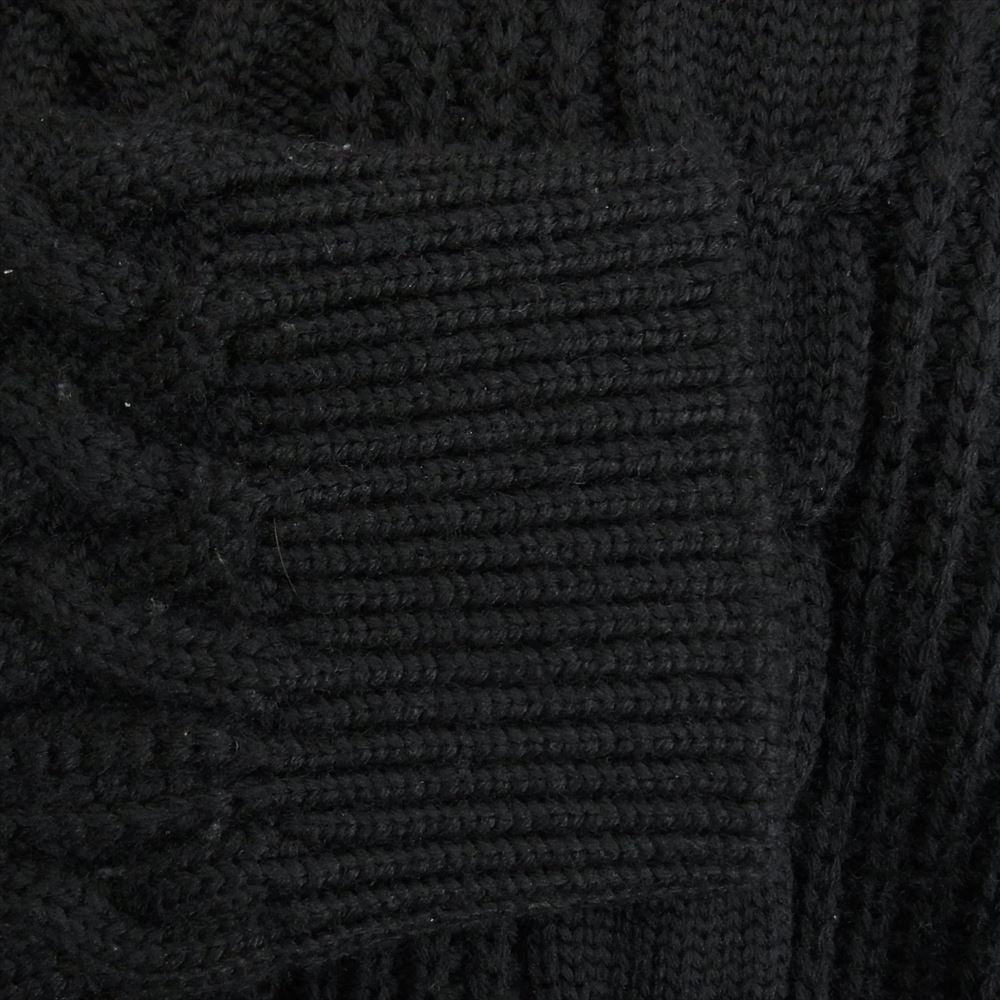 RATS ラッツ 15’RN-1107 ALAN KNIT SWEATER アラン ケーブル ウール ニット ブラック系 XL【中古】