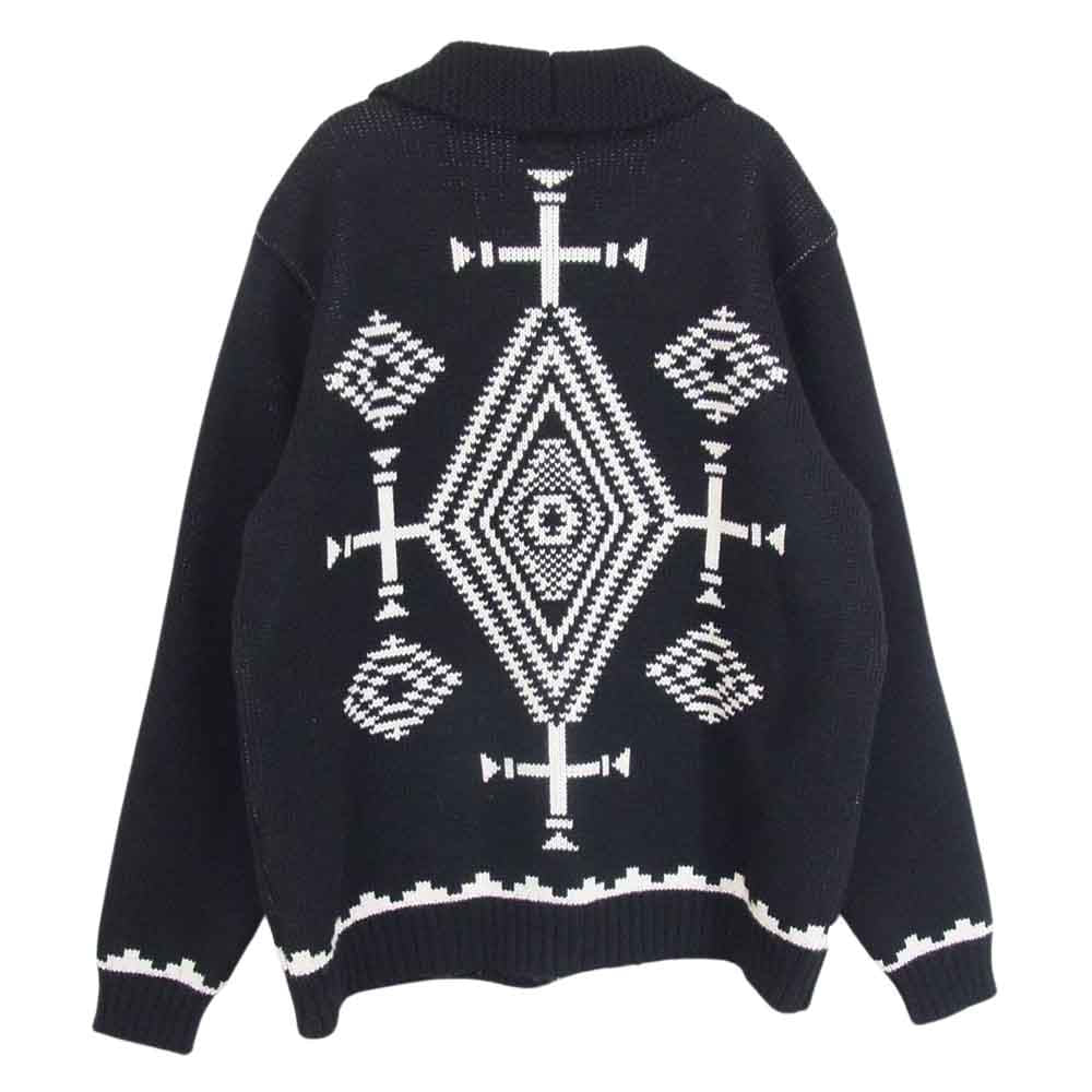 RATS ラッツ 15’RN-1204 NAVAJO SHAWL COLLAR KNIT ショール カラー ニット ブラック系 XL【中古】