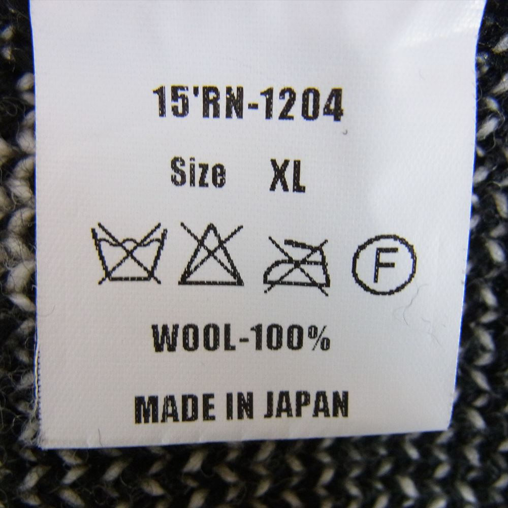 RATS ラッツ 15'RN-1204 NAVAJO SHAWL COLLAR KNIT ショール カラー ニット ブラック系 XL【中古】 –  ブランド古着 LIFE