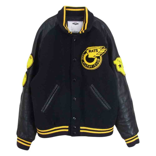 TENDERLOIN テンダーロイン 15’RJ-1106 × RATS ラッツ AWARD JACKET アワード ジャケット ブラック系 XL【中古】