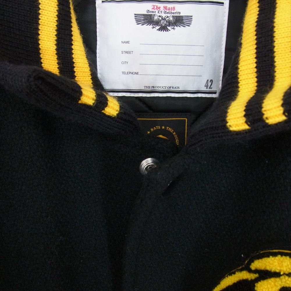 TENDERLOIN テンダーロイン 15’RJ-1106 × RATS ラッツ AWARD JACKET アワード ジャケット ブラック系 XL【中古】