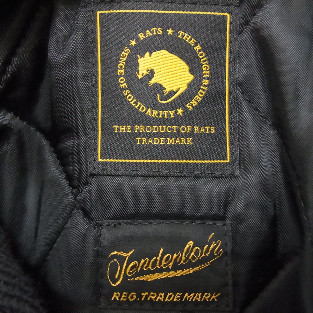 TENDERLOIN テンダーロイン 15’RJ-1106 × RATS ラッツ AWARD JACKET アワード ジャケット ブラック系 XL【中古】
