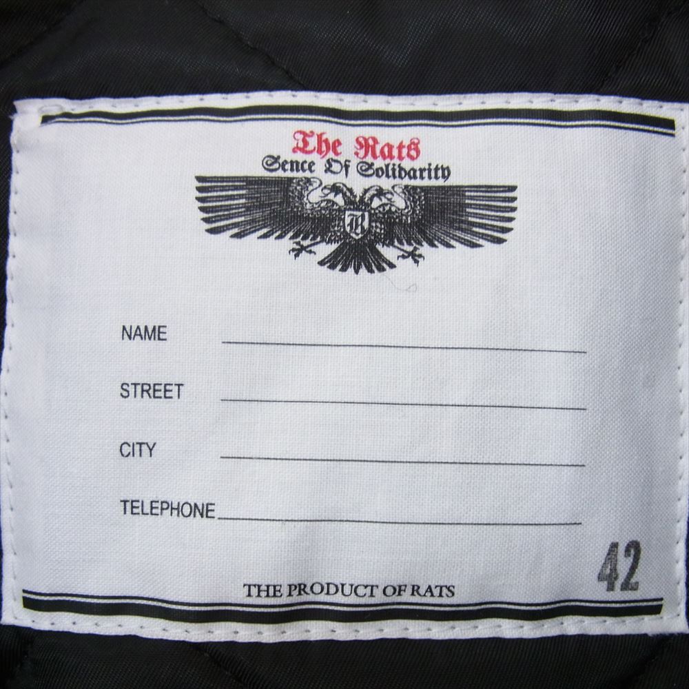 TENDERLOIN テンダーロイン 15’RJ-1106 × RATS ラッツ AWARD JACKET アワード ジャケット ブラック系 XL【中古】