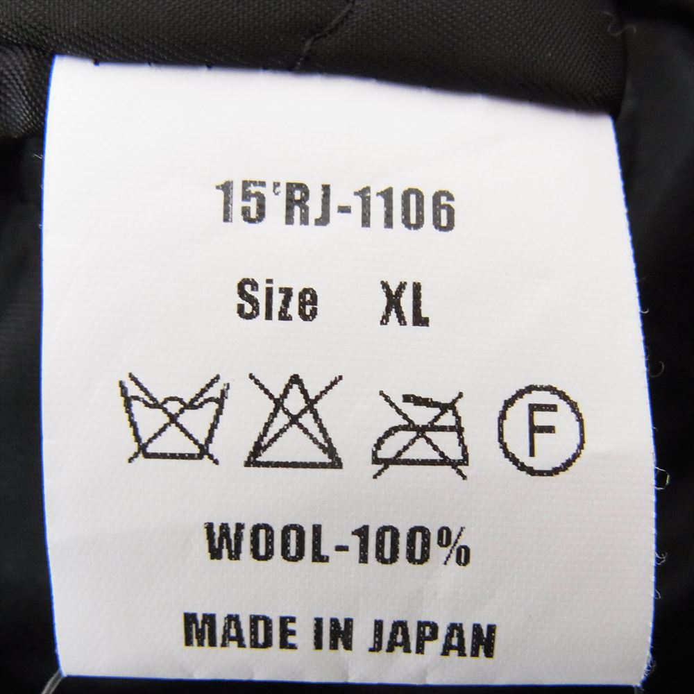 TENDERLOIN テンダーロイン 15’RJ-1106 × RATS ラッツ AWARD JACKET アワード ジャケット ブラック系 XL【中古】