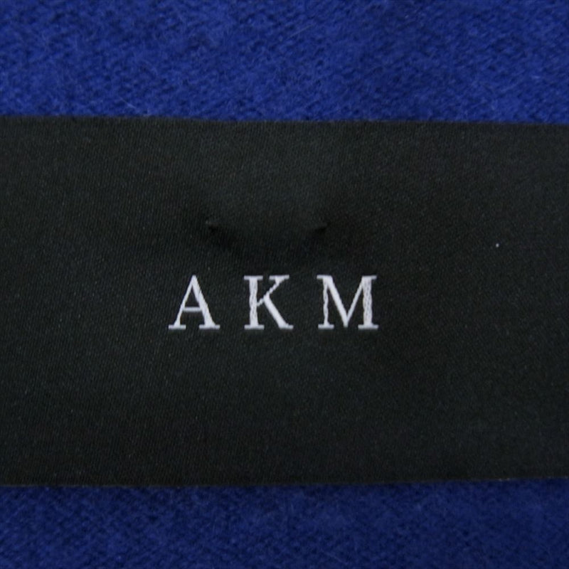 AKM エイケイエム K207 CAM010 カシミヤ100％ Vネック ニット ブルー系 S【中古】