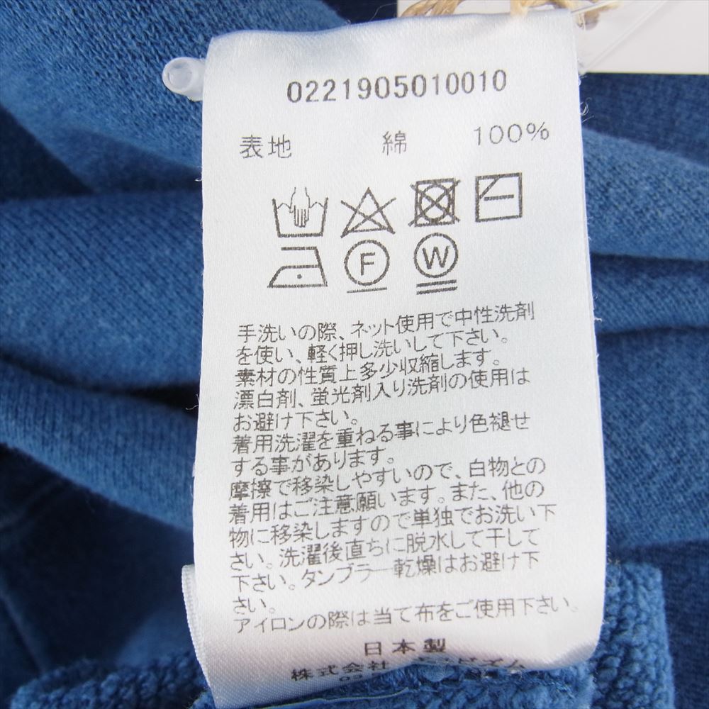 VISVIM ビズビム 0221905010010 21AW ICT限定 JUMBO SWEAT L/S IDG ジャンボ スウェット インディゴ インディゴブルー系 3【中古】