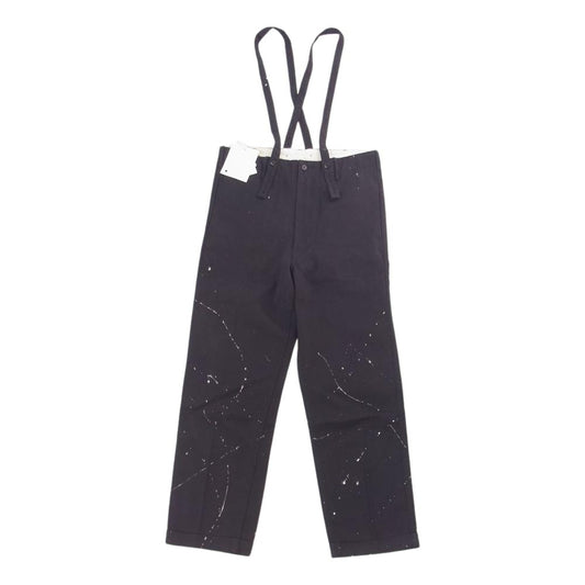 VISVIM ビズビム 0220905008005 20AW ICT限定 CAMUS BRACES PANTS WD ペンキ加工 サスペンダー パンツ ブラック系 2【中古】