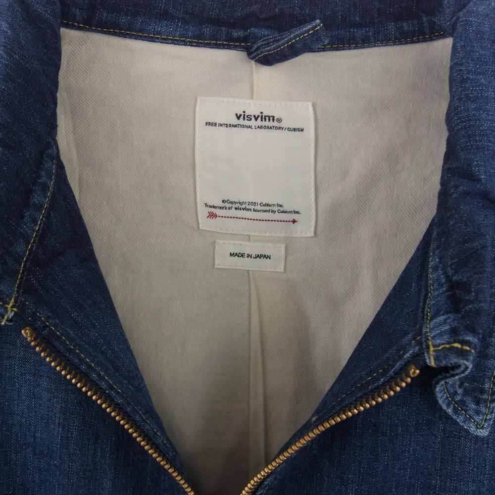VISVIM ビズビム 0120205006004 20AW SS PEYTON SWING TOP DRY DENIM ペイトン ドライ デニム スイングトップ ジャケット インディゴブルー系 3【中古】