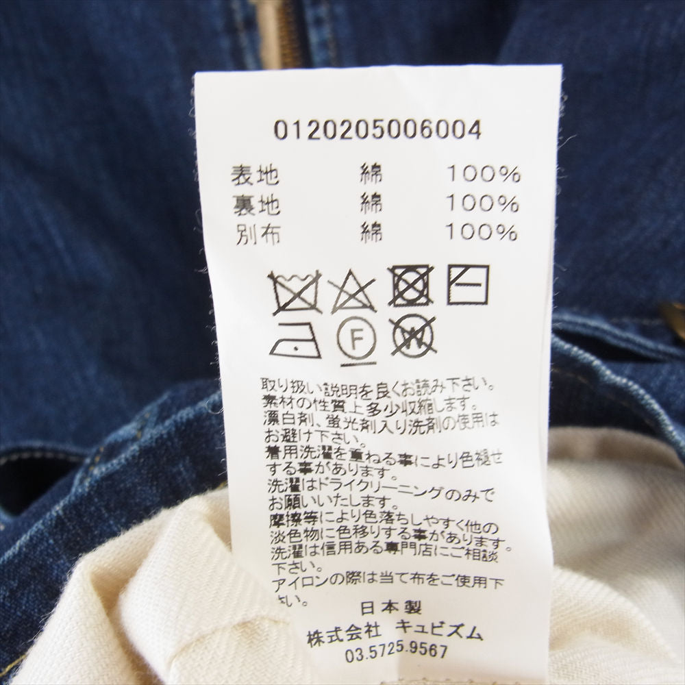 VISVIM ビズビム 0120205006004 20AW SS PEYTON SWING TOP DRY DENIM ペイトン ドライ デニム スイングトップ ジャケット インディゴブルー系 3【中古】