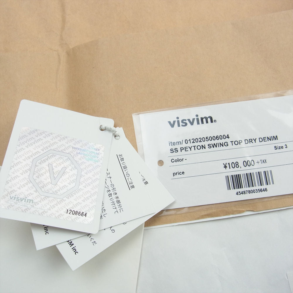 VISVIM ビズビム 0120205006004 20AW SS PEYTON SWING TOP DRY DENIM ペイトン ドライ デニム スイングトップ ジャケット インディゴブルー系 3【中古】