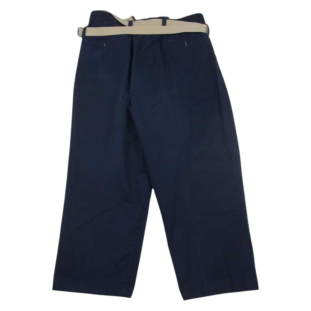 MAISON EUREKA 70 VINTAGE REWORK CHINO ヴィンテージ リメイク ベルト付き チノ パンツ ネイビー系 S【中古】