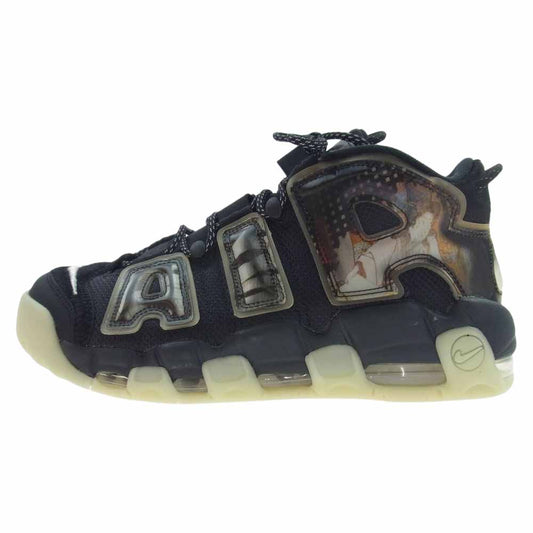 NIKE ナイキ DM6213-045 Air More Uptempo Utagawa Kuniyoshi エアモア アップテンポ ウタガワ クニヨシ スニーカー ブラック系 28cm【極上美品】【中古】