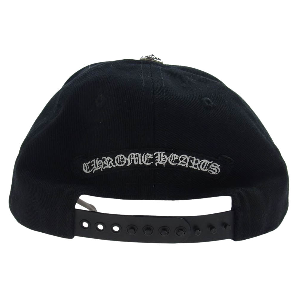 CHROME HEARTS クロムハーツ（原本無） Vertical Logo バーティカルロゴ刺繍 クロスボール トラッカー キャップ 帽子 ブラック系【中古】