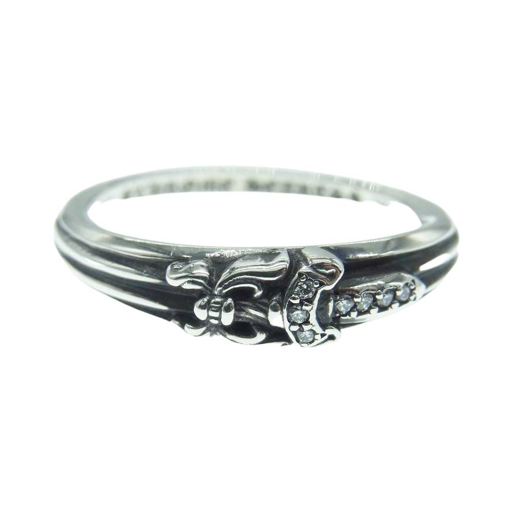 CHROME HEARTS クロムハーツ（原本無） BABY CLSC P/D ベイビー クラシック ダガー パヴェダイヤ リング シルバー系 23号【中古】