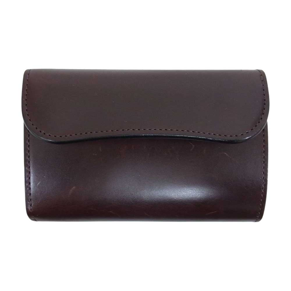 WILDSWANS ワイルドスワンズ BYRNE DBR バーン コードバン サドルプルアップ レザー ウォレット折り財布 ブラウン系【中古】