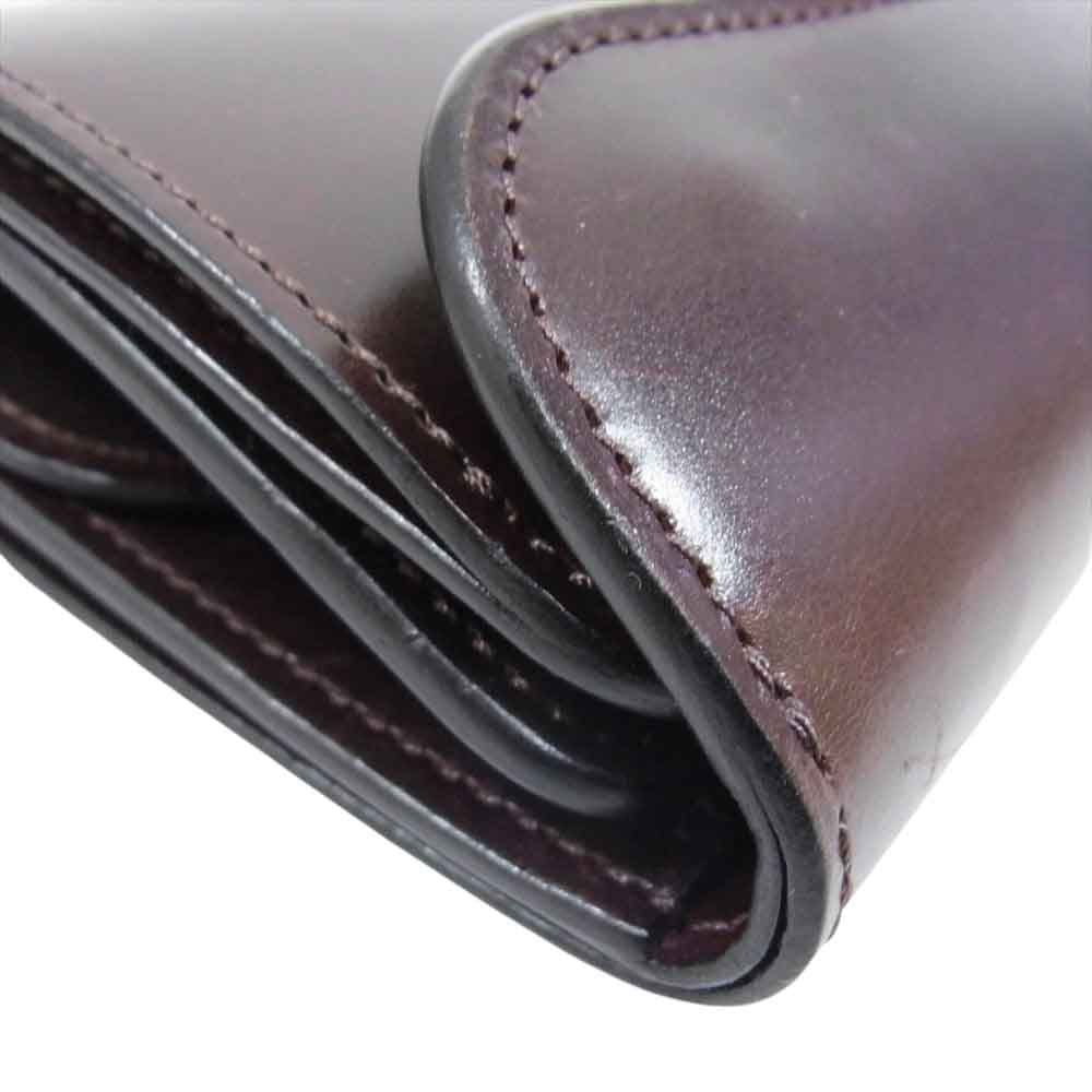 WILDSWANS ワイルドスワンズ BYRNE DBR バーン コードバン サドルプルアップ レザー ウォレット折り財布 ブラウン系【中古】