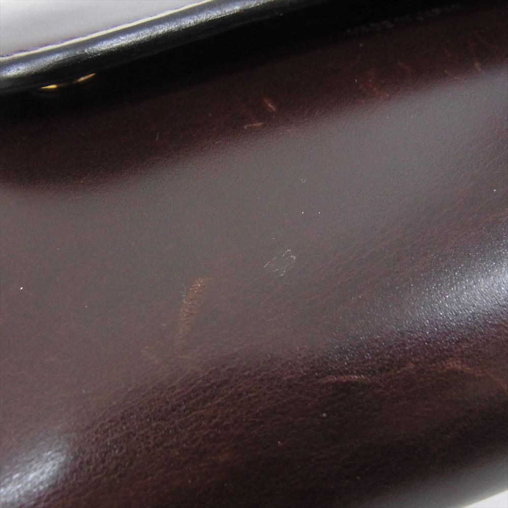 WILDSWANS ワイルドスワンズ BYRNE DBR バーン コードバン サドルプルアップ レザー ウォレット折り財布 ブラウン系【中古】