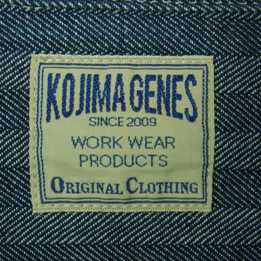 児島ジーンズ RNB-202HS HERRINGBONE WORK SHIRT ヘリンボーン デニム ワーク 長袖 シャツ インディゴブルー系 XXL【中古】