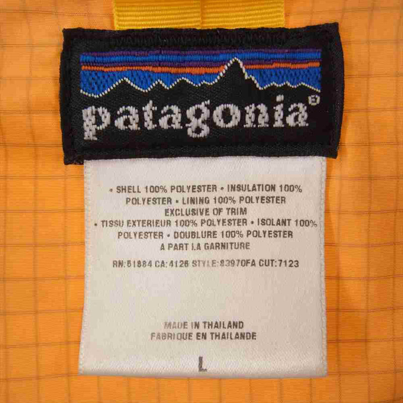 L肩幅patagonia パタゴニア ナイロンジャケット 83970FA Puffball Sweater パフボール セーター 中綿 ナイロン ジャケット イエロー イエロー系 L