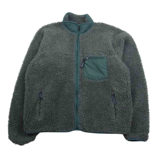 patagonia パタゴニア 23024 W778F アメリカ製 クラシック レトロXカーディガン ボア フリース ジャケット  グレー系 グリーン系 L【中古】