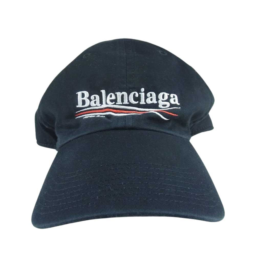 BALENCIAGA バレンシアガ 17AW 474622 Campaign Logo Cap キャンペーンロゴ キャップ ブラック系【中古】