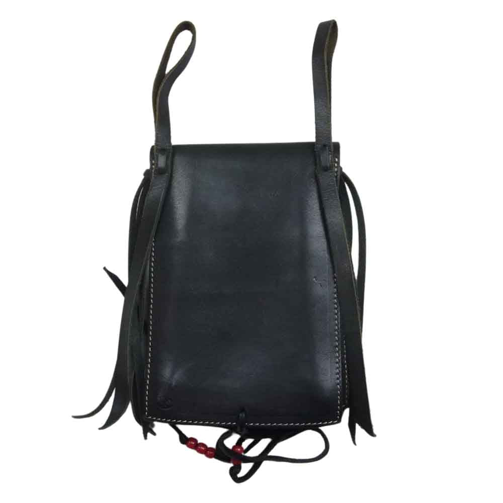 レッドムーン ウェスタン シルバー コンチョ レザー ヒップバッグ ブラック系【中古】