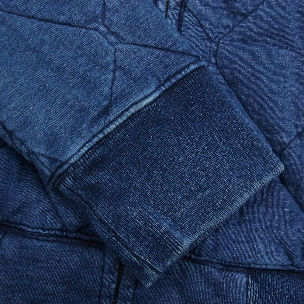 RRL ダブルアールエル インディゴ ダイヤ キルティング スウェット パーカー  インディゴブルー系 M【中古】