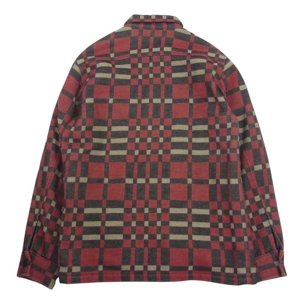 RRL ダブルアールエル JUNO JACQUARD OVER SHIRTS ブランケットフィール ジャガード シャツ ジャケット レッド系 M【中古】