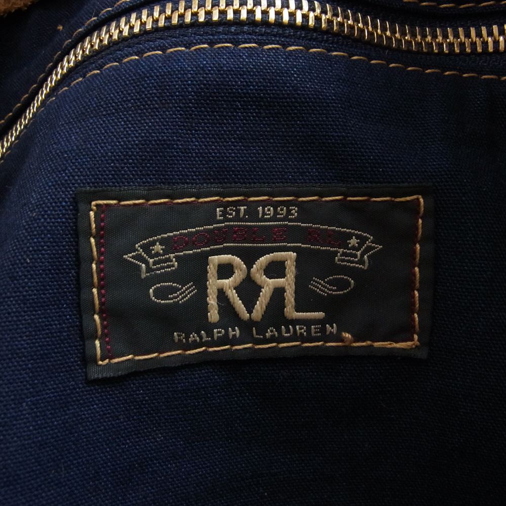 RRL ダブルアールエル Hand Woven Rug Cowhide Tote ネイティブ柄 ラグ カウハイド トート バッグ ベージュ系【中古】