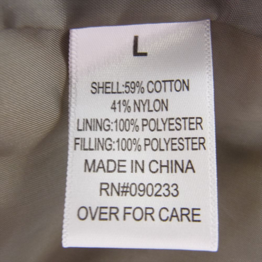 FEAR OF GOD フィアオブゴッド ESSENTIALS エッセンシャルズ Puffer Jacket パデッド 中綿 ジャケット カラー 504 ベージュグレー系 L【極上美品】【中古】