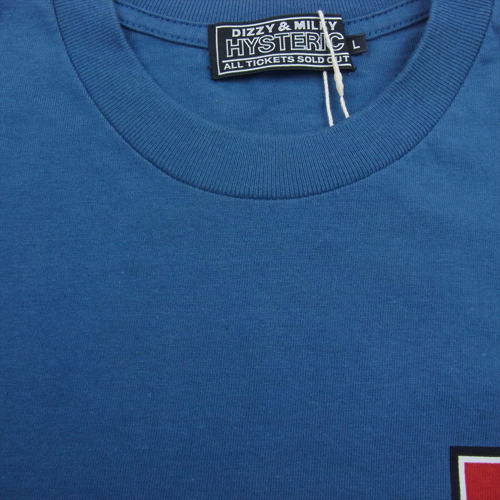 HYSTERIC GLAMOUR ヒステリックグラマー 23AW 02233CL05 MOTOR CITY FEVER モーターシティ フィーバー 長袖 Tシャツ ロンT ネイビー系 L【新古品】【未使用】【中古】