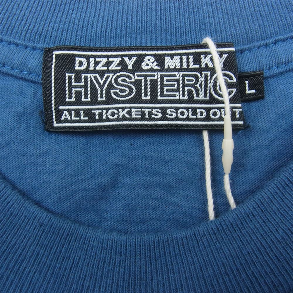 HYSTERIC GLAMOUR ヒステリックグラマー 23AW 02233CL05 MOTOR CITY FEVER モーターシティ フィーバー 長袖 Tシャツ ロンT ネイビー系 L【新古品】【未使用】【中古】