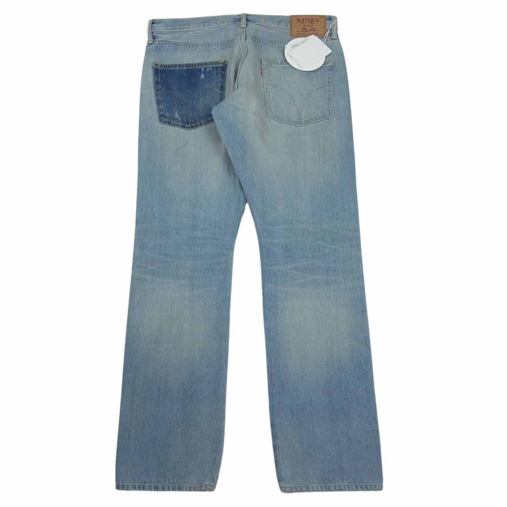 HYSTERIC GLAMOUR ヒステリックグラマー 23AW 02233AP07 TYPE LOGO ローライズ スリム ストレート デニムパンツ 32inch 32インチ インディゴブルー系 32【新古品】【未使用】【中古】