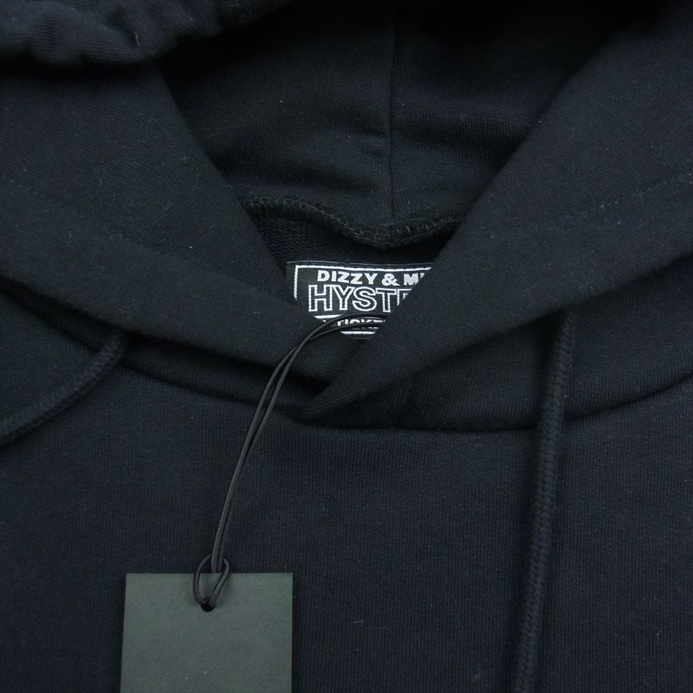 HYSTERIC GLAMOUR ヒステリックグラマー WDS-C-HYS-24-Q2-07 WIND AND SEA WDS Hoodie ウィンダンシー バックロゴプリント プルオーバー フーディ パーカー ブラック系 L【新古品】【未使用】【中古】