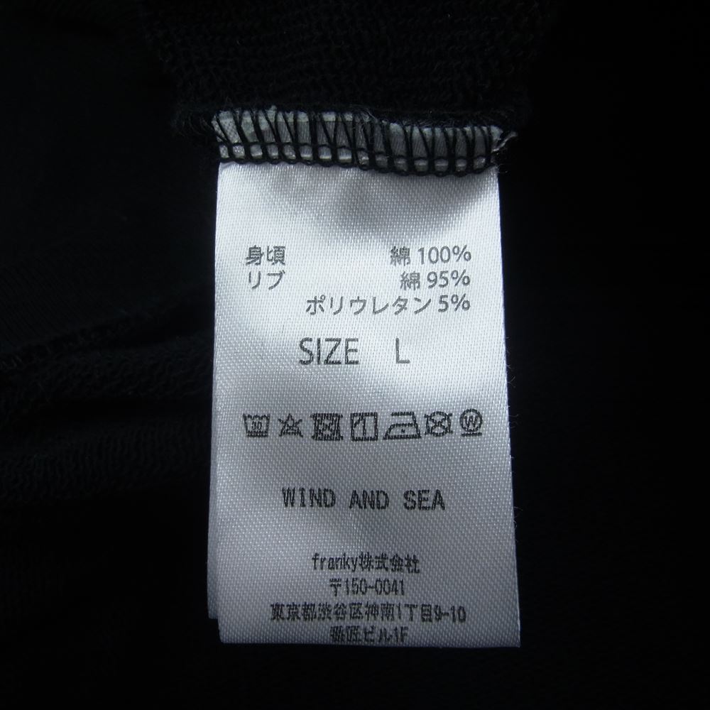 HYSTERIC GLAMOUR ヒステリックグラマー WDS-C-HYS-24-Q2-07 WIND AND SEA WDS Hoodie ウィンダンシー バックロゴプリント プルオーバー フーディ パーカー ブラック系 L【新古品】【未使用】【中古】