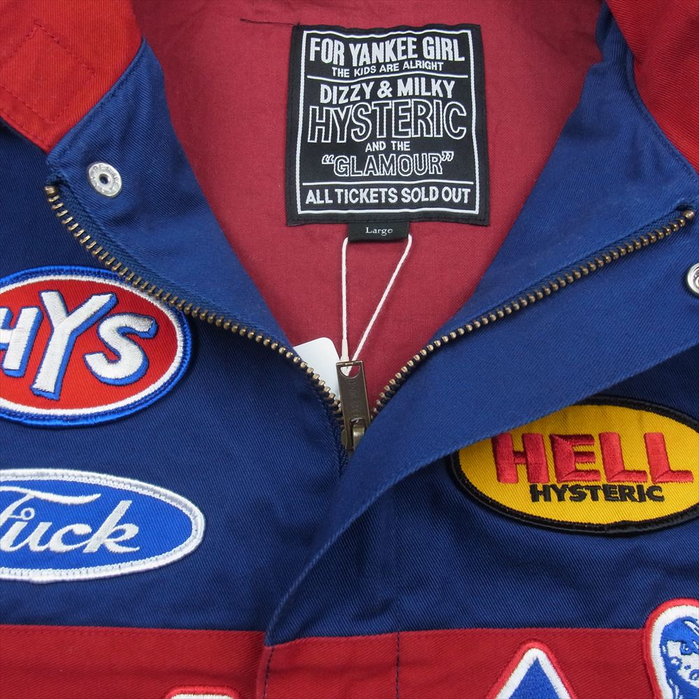 HYSTERIC GLAMOUR ヒステリックグラマー 23AW 02233AB08 HYSTRIC RACING ピットクルー ジャケット マルチカラー系 L【新古品】【未使用】【中古】
