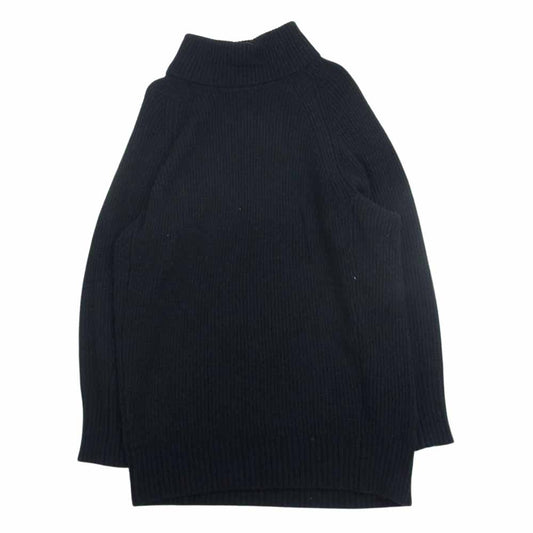 ブルーレーベルクレストブリッジ 55J81-805-17 リブ タートルネック ニット セーター ブラック系 36【中古】