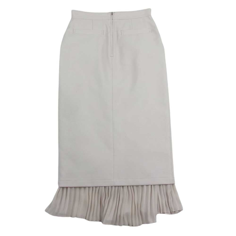 JILLSTUART ジルスチュアート プリーツ レイヤー ロング スカート オフホワイト系 2【中古】
