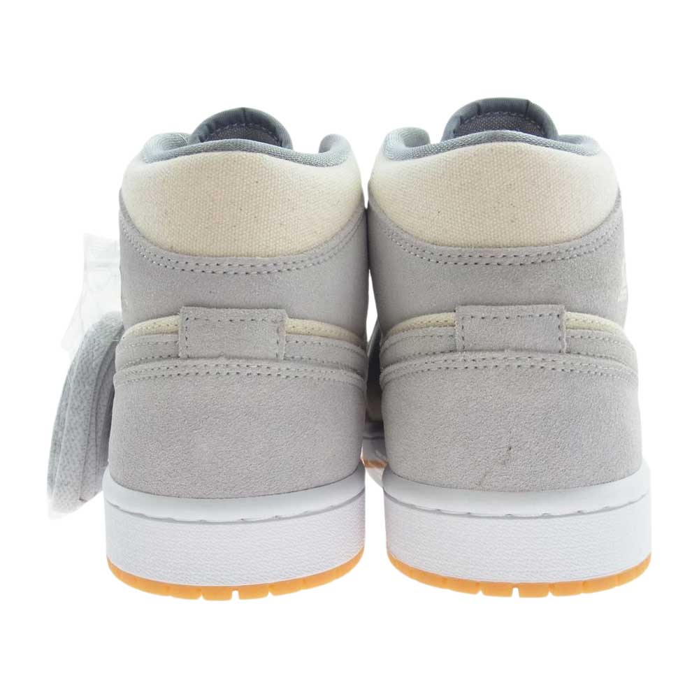 NIKE AIR JORDAN ナイキ ジョーダン DN4281-100 AJ1 MID SE COCONUT MILK/COCONUT MILK エアジョーダン ミッド スニーカー  グレー系 オフホワイト系 25cm【美品】【中古】