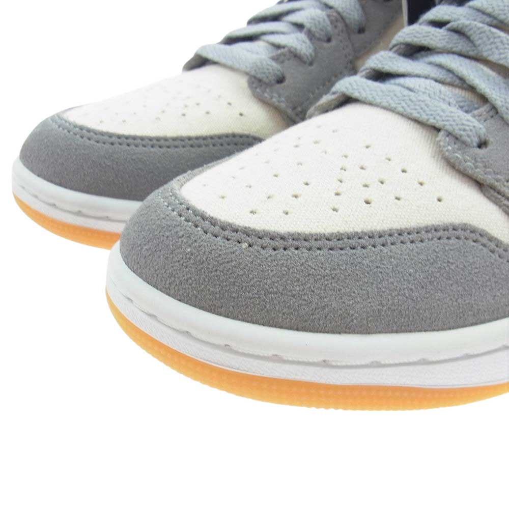 NIKE AIR JORDAN ナイキ ジョーダン DN4281-100 AJ1 MID SE COCONUT MILK/COCONUT MILK エアジョーダン ミッド スニーカー  グレー系 オフホワイト系 25cm【美品】【中古】