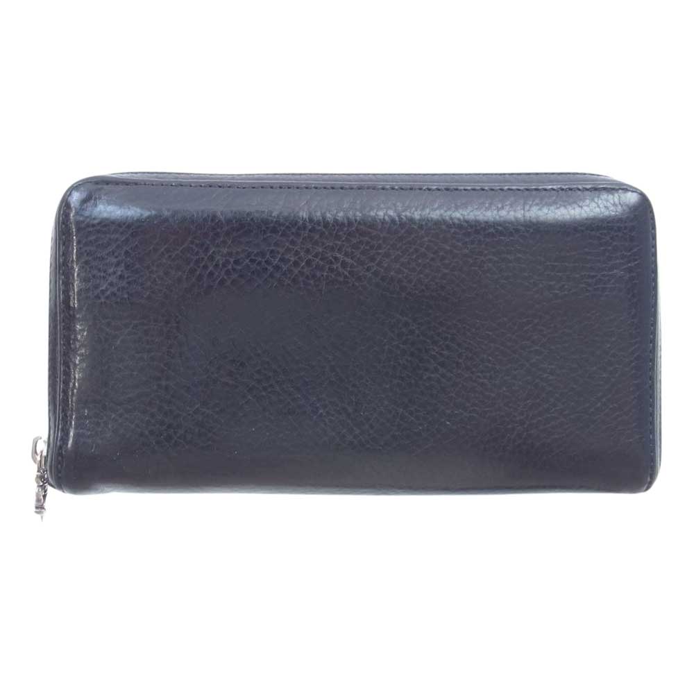 CHROME HEARTS クロムハーツ（原本有） REC F ZIP2 3PATCH セメタリークロスパッチ レザーウォレット 長財布 ブラック系【中古】