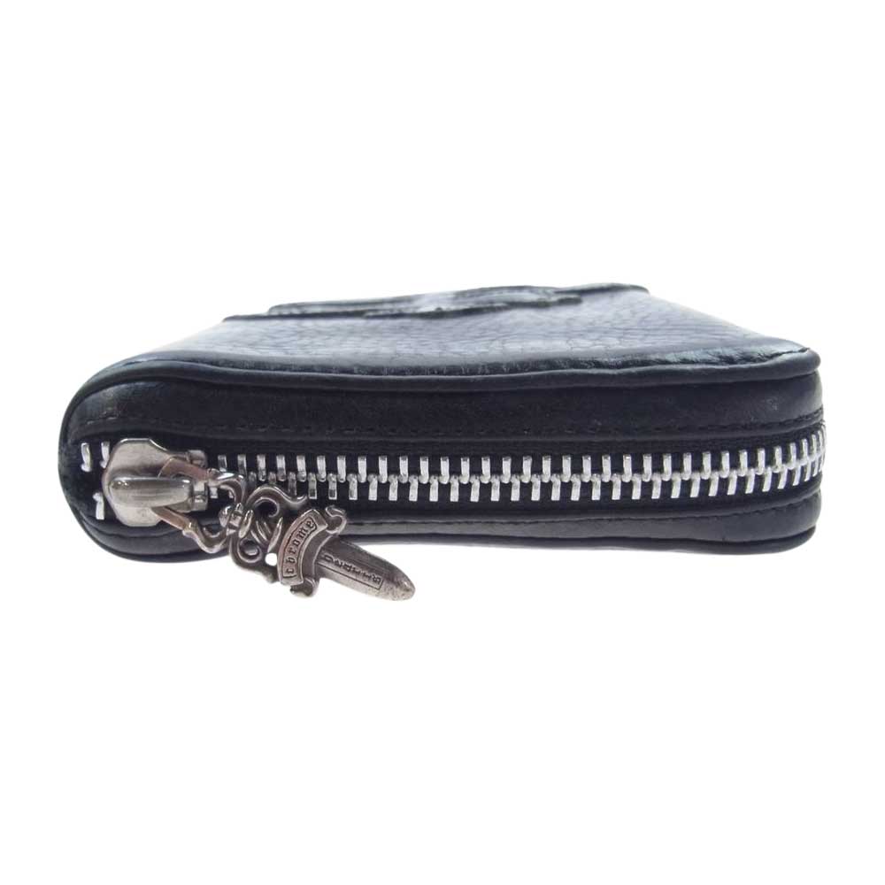 CHROME HEARTS クロムハーツ（原本有） REC F ZIP2 3PATCH セメタリークロスパッチ レザーウォレット 長財布 ブラック系【中古】