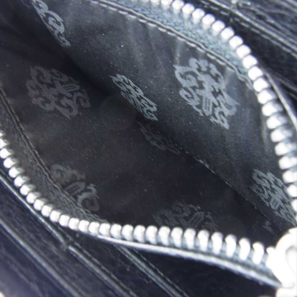 CHROME HEARTS クロムハーツ（原本有） REC F ZIP2 3PATCH セメタリークロスパッチ レザーウォレット 長財布 ブラック系【中古】