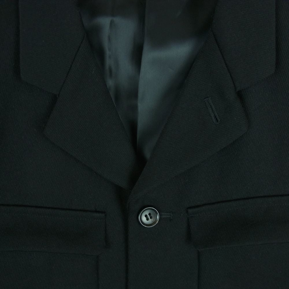 COMME des GARCONS HOMME PLUS コムデギャルソンオムプリュス 00AW AD2000 PJ-04042S ドッキングロック期 アーカイブ チェック切替 再構築 ポリエステル ウール ジャケット ブラック系 グリーン系 S【中古】