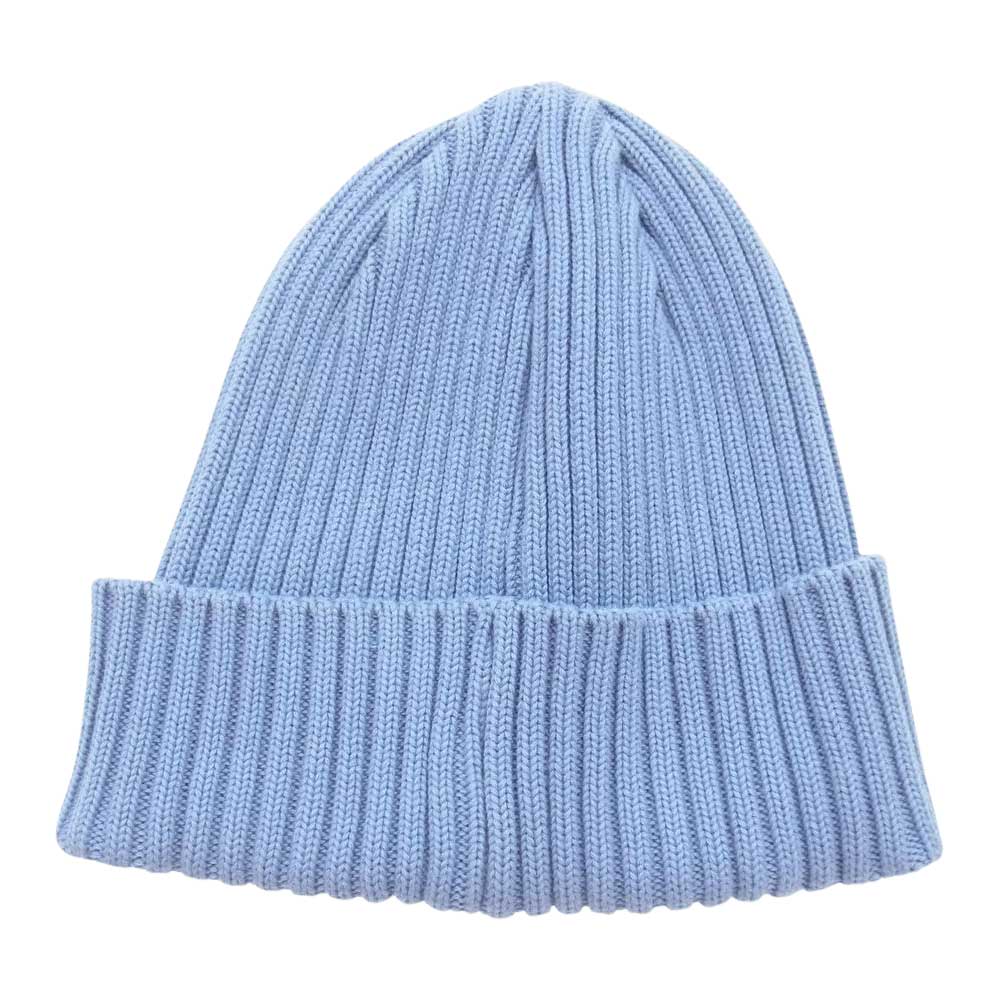 Supreme シュプリーム 22SS Overdyed Beanie ボックスロゴ オーバー  ダイ ビーニー ニット帽 ライトブルー系【美品】【中古】