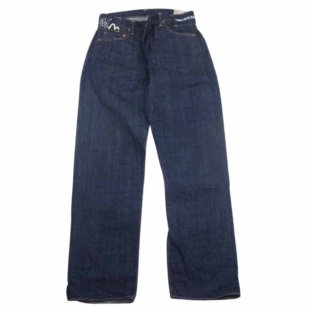 EVISU エヴィス 2001 × Marines 千葉 ロッテ マリーンズ インディゴ スペシャル デニム パンツ ジーンズ インディゴブルー系 36×35【美品】【中古】