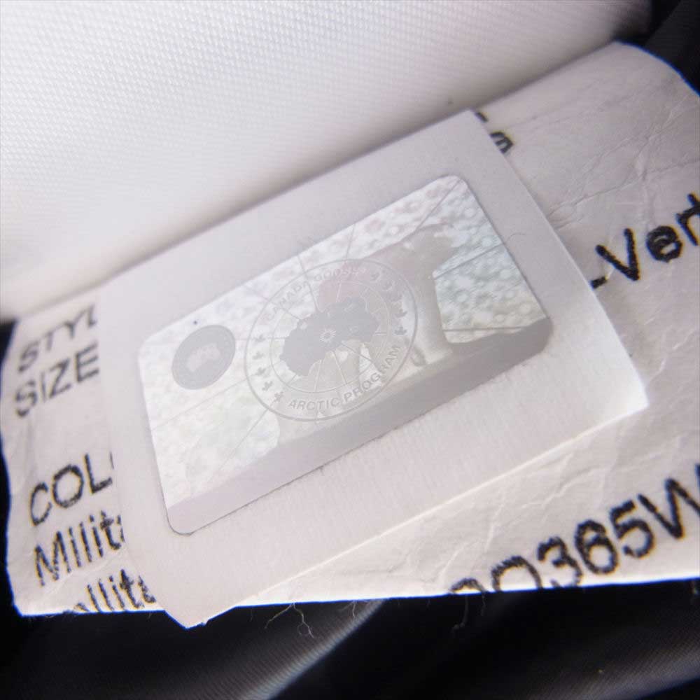 CANADA GOOSE カナダグース 3804M 国内正規品 MacMillan Parka Wool ブラックレーベル マクミラン ウール パーカ ダウン ジャケット ミリタリーグリーン系 XL【中古】