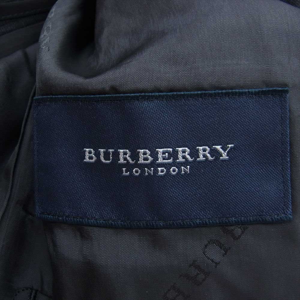 BURBERRY LONDON バーバリー ロンドン ストライプ 2B テーラード ジャケット スーツ セットアップ ダークグレー系【中古】