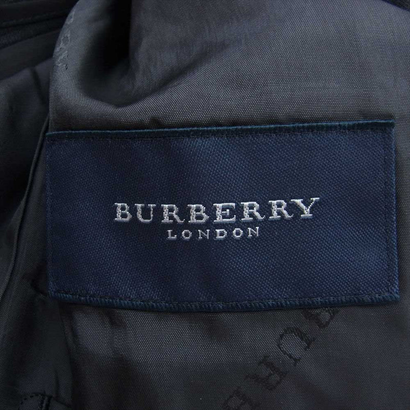 BURBERRY LONDON バーバリー ロンドン ストライプ 2B テーラード ジャケット スーツ セットアップ ダークグレー系【中古】