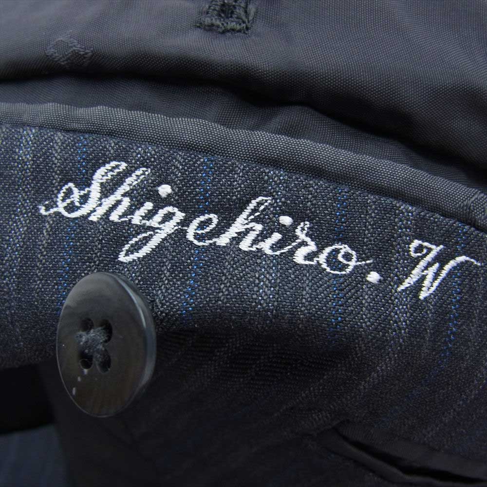 BURBERRY LONDON バーバリー ロンドン ストライプ 2B テーラード ジャケット スーツ セットアップ ダークグレー系【中古】
